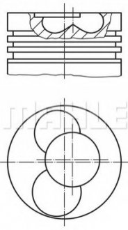 030 41 02 MAHLE / KNECHT Поршень 3-4 cyl.