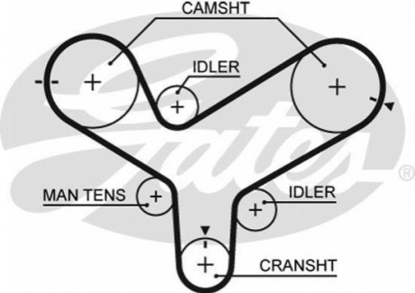 5342XS Gates Ремінь ГРМ