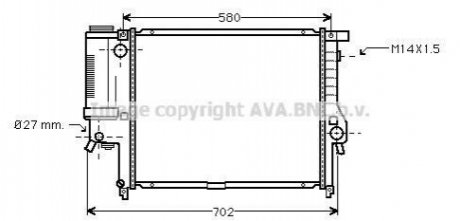 BW 2121 AVA COOLING Радiатор