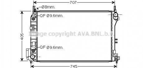 OLA 2341 AVA COOLING Радиатор охлаждения двигателя (OLA2341) AVA