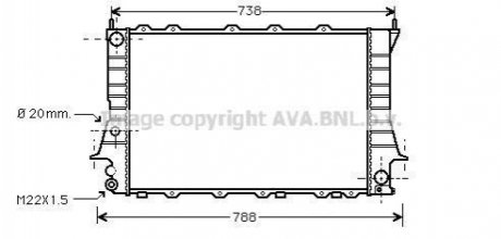 AIA 2081 AVA COOLING Радiатор