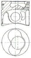 87-139507-40 NURAL Поршень в комплекті на 1 циліндр, 1-й ремонт (+0,5)