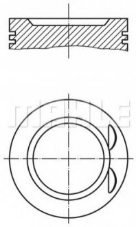 011 73 01 MAHLE / KNECHT Поршень в комплекті на 1 циліндр, 2-й ремонт (+0,50)