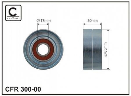 30000 CAFFARO Натяжний ролик генератора  OM642 DB Sprinter 3.0 Cdi 06-> (сам ролік)