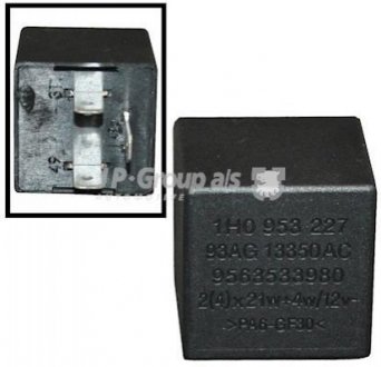 8199200400 JP GROUP Реле поворотів (3 контакта/12V) VW/Fiat/Peugeot/Citroen/Ford/Opel