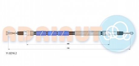 11.0216.2 ADRIAUTO Трос ручного гальма