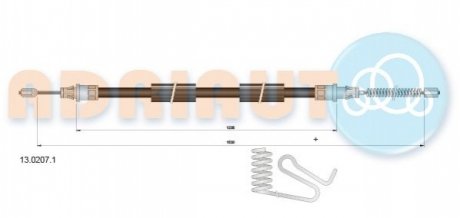 13.0207.1 ADRIAUTO Тросик стояночного тормоза Adriauto