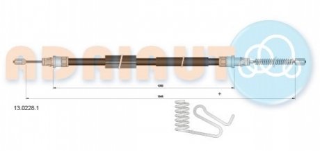 13.0228.1 ADRIAUTO Тросик стояночного тормоза Adriauto