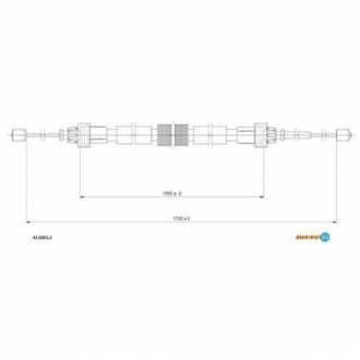 41.0201.2 ADRIAUTO Тросик стояночного тормоза Adriauto