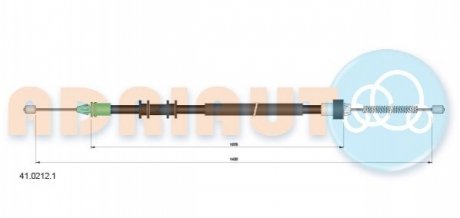 41.0212.1 ADRIAUTO Тросик стояночного тормоза Adriauto