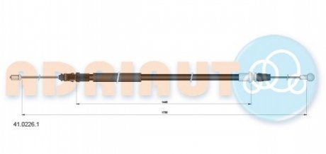 41.0226.1 ADRIAUTO Тросик стояночного тормоза Adriauto