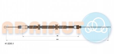 41.0293.1 ADRIAUTO Тросик стояночного тормоза Adriauto