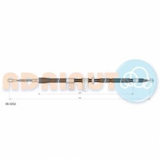 06.0202 ADRIAUTO Тросик тормоза прав Adriauto Lanos