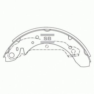 SA048 Hi-Q (SANGSIN) Тормозные колодки барабанные