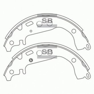 Тормозные колодки барабанные SA169