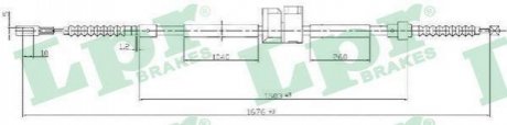 C0062B LPR Тросик стояночного тормоза