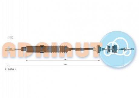 11.0139.1 ADRIAUTO Трос зчеплення