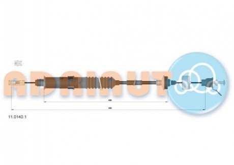 11.0140.1 ADRIAUTO Тросик сцепления Adriauto