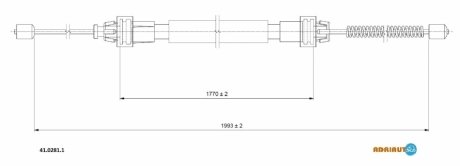 41.0281.1 ADRIAUTO Трос ручного гальма
