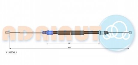 41.0236.1 ADRIAUTO Трос стояночного тормоза