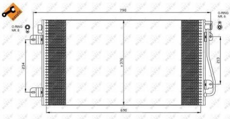 35484 NRF Радиатор кондиционера