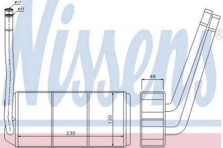 73001 NISSENS Радиатор отопителя