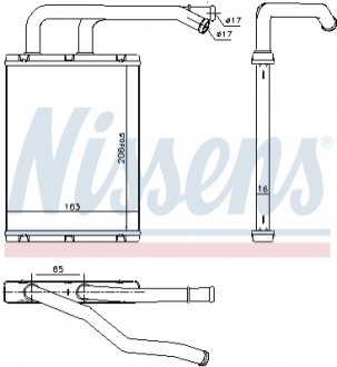 707176 NISSENS Радиатор отопителя