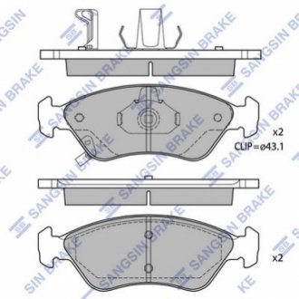 SP1079-F Hi-Q (SANGSIN) Колодки гальмівні дискові