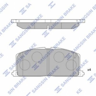 SP1105 Hi-Q (SANGSIN) Колодки гальмівні дискові