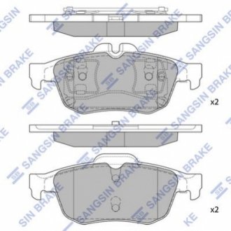 Комплект гальмівних колодок з 4 шт. дисків SP1396