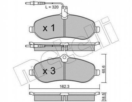 22-0707-0 Metelli Тормозные колодки