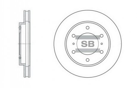 SD4306 Hi-Q (SANGSIN) Гальмівний диск передній