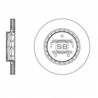 SD4329 Hi-Q (SANGSIN) Гальмівний диск передній