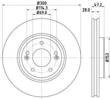 8DD355128831 HELLA Тормозной диск