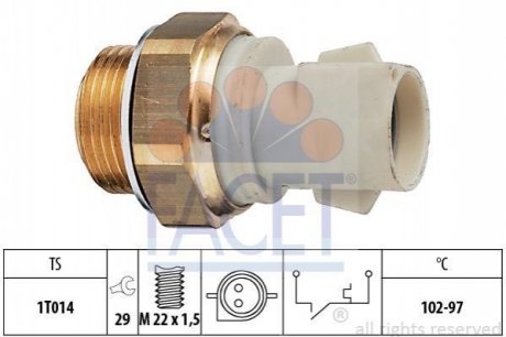 7.5137 FACET Датчик включения вентилятора Ford Escort/Fiesta/Focus/Orion/Scorpio/Sierra 1.1-3.0 82-04