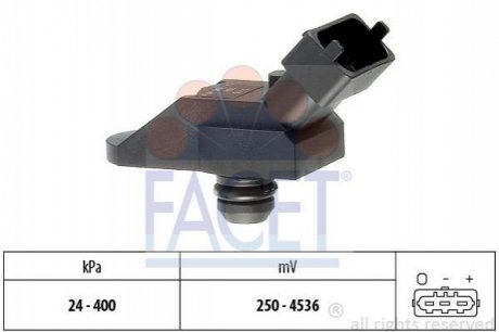 10.3115 FACET Датчик тиску наддуву (3 конт.) BMW 3(E46)/5(E39,E60)/X5(E53) 2.5D/3.0D 98-10