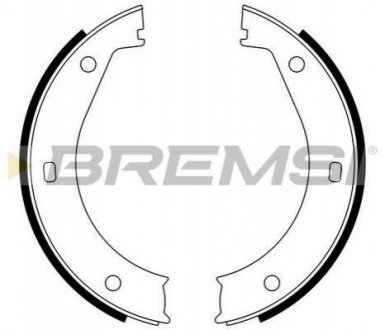 GF0076 BREMSI Колодки ручного гальма BMW 5(E28,E34) 81-97/6(E24) 77-89/ 7(E38) 94-01 (ATE)