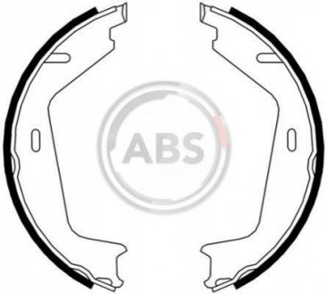 9071 A.B.S. Колодки ручного гальма Volvo S80 99-/ V70 97-11/ XC70 97- / XC90 02-14 (TRW)