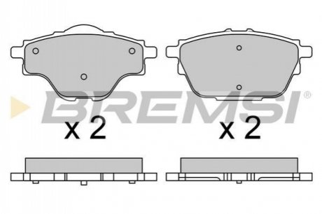 BP3625 BREMSI Гальмівні колодки зад. Citroen C4/Peugeot 308 II 13- (Bosch) (106x51,9x16,7)