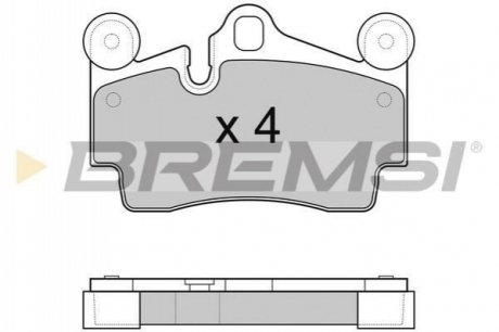 BP3097 BREMSI Гальмівні колодки зад. Audi Q7/Touareg/Cayenne (Brembo) (112,2x73,2x16,2)