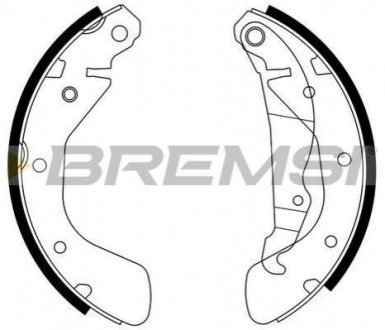 GF0354 BREMSI Тормозные колодки зад. Daewoo Lanos 97- /Opel Astra 91-01,Combo 01- (GM)