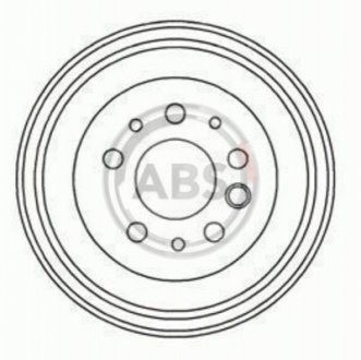 2403S A.B.S. Гальмівний барабан задн. Campmobile/Transporter/Multivan/Caravelle 96-03