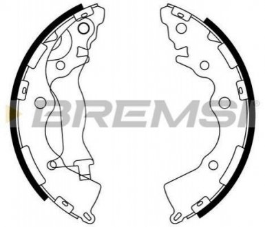 GF0749 BREMSI Тормозные колодки зад. Hyundai Accent III 05-10/Kia Rio II 05- (Mando)