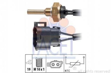 7.3110 FACET Датчик температуры Renault Laguna I / Volvo 850/960/C70 1.6-3.0 90-04