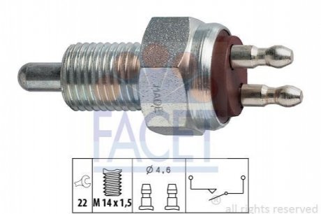 7.6007 FACET Датчик заднього ходу Ford Escort/Sierra/Orion/Transit 1.3i-2.5D 78-93