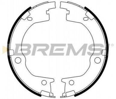 GF0803 BREMSI Колодки ручного гальма Hyundai Santa FE I,II 06-12/Kia Sorento 06-