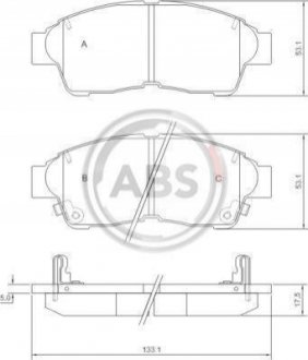 36777 A.B.S. Колодки гальмівні перед. Camry/Carina/Celica/Corolla/Corona (90-02)