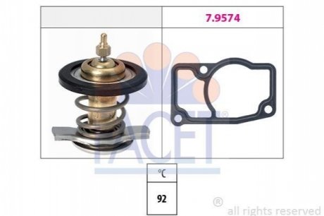 7.8607 FACET Термостат Opel Astra G/Vectra C/Saab 9-3/9-5 2.0/2.2 DTI 02- (92C)