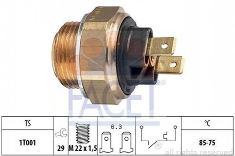 7.5008 FACET Датчик включения вентилятора Renault Master 2.0-2.5 i/D/TD 80-98