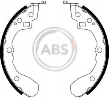 9080 A.B.S. Гальмівні колодки зад. Kia Rio 00-05 (Sumitomo)